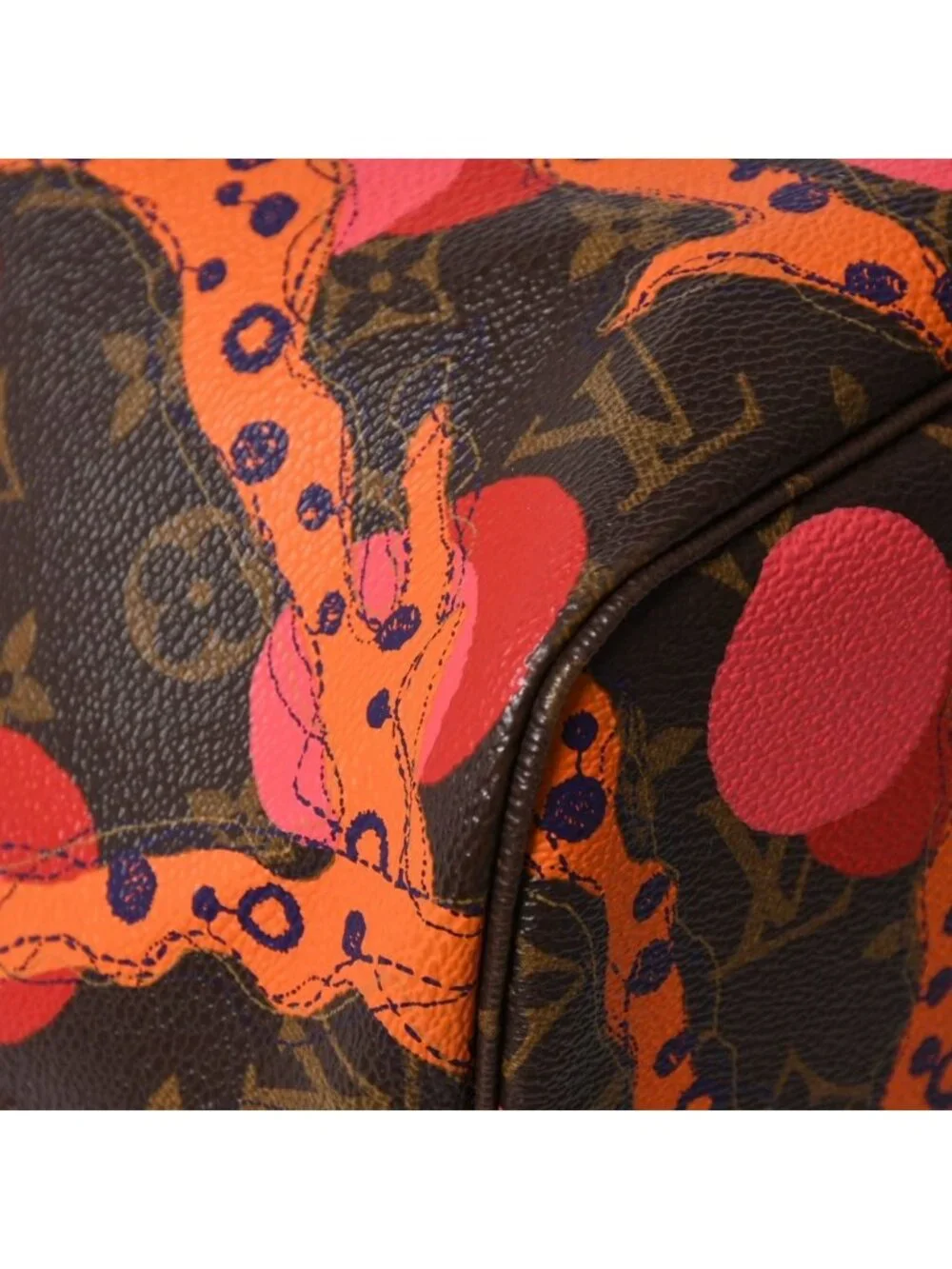 Louis Vuitton Monogram Ramage Neverfull MM Tote Canvas Brown Pink Gold